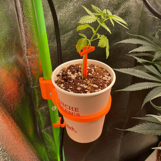 Cup holder for cuttings