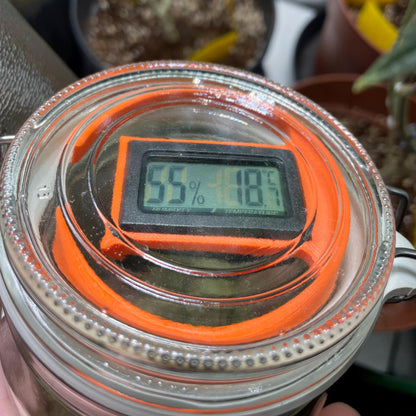 Hygrometer-Halterung für 70mm Einmachgläser